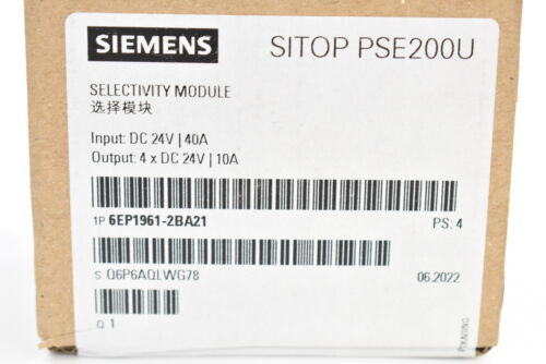 Siemens 6EP1961-2BA21 Selectivity Module 1P 6EP196...