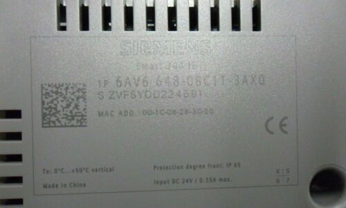 SIEMENS Smart 700 IE HMI 6AV6 648-0BC11-3AX0 Touch...